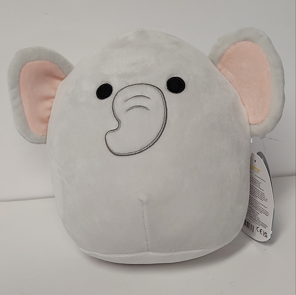 NWT Squishmallows "Mila" the 8" Light grey elephant, Stuffed Plush with tags